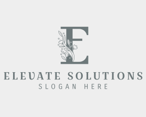 Aesthetic Floral Letter logo design