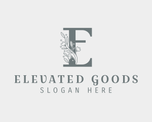 Aesthetic Floral Letter logo design