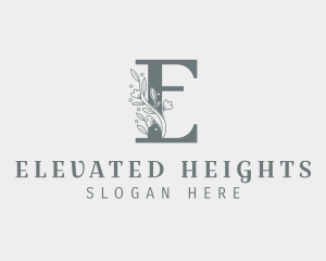 Aesthetic Floral Letter logo design