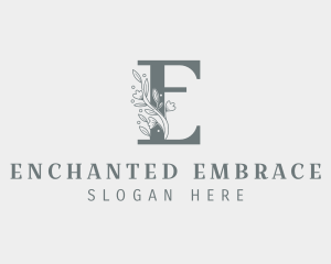 Aesthetic Floral Letter logo design