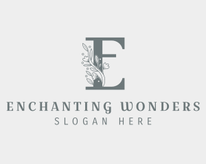 Aesthetic Floral Letter logo design