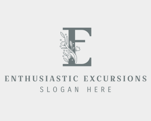 Aesthetic Floral Letter logo design