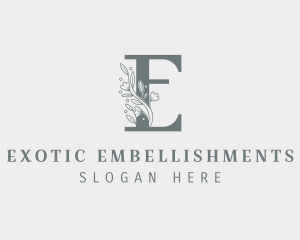 Aesthetic Floral Letter logo design