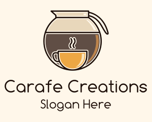 Coffee Carafe Cup logo design