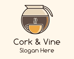 Coffee Carafe Cup logo design