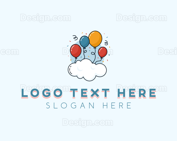 Cloud Balloon Party Logo