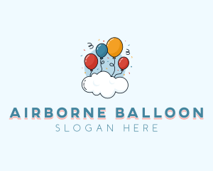 Cloud Balloon Party logo design