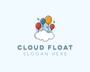 Cloud Balloon Party logo design