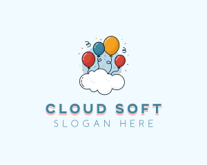 Cloud Balloon Party logo design