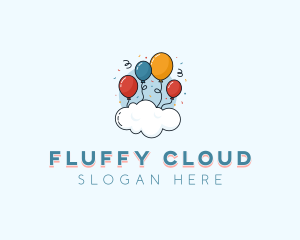 Cloud Balloon Party logo design