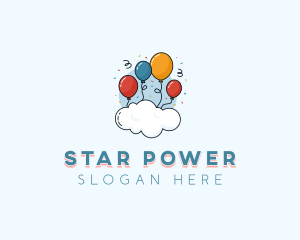 Cloud Balloon Party logo design