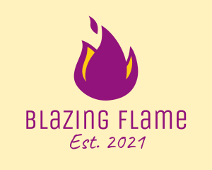 Purple Flame Resto logo design