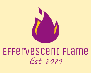 Purple Flame Resto logo design