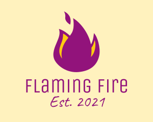 Purple Flame Resto logo design