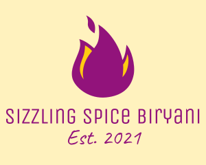 Purple Flame Resto logo design