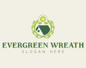 Wreath Home Landscaping logo design