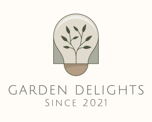 Natural Plant Bulb logo design