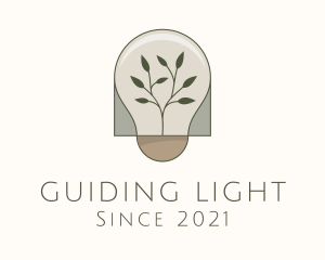 Natural Plant Bulb logo design