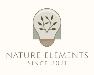 Natural Plant Bulb logo design