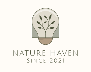 Natural Plant Bulb logo design