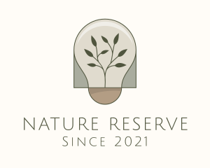 Natural Plant Bulb logo design