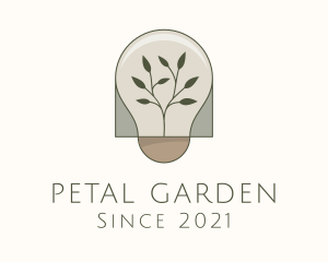 Natural Plant Bulb logo design