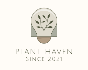 Natural Plant Bulb logo design