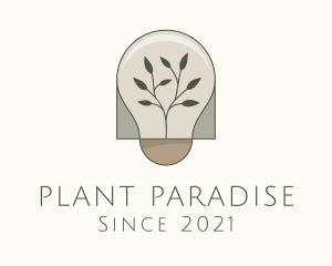 Natural Plant Bulb logo design