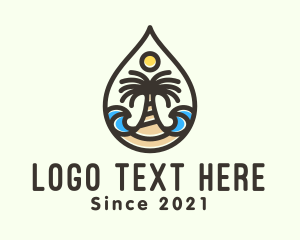 Summer Island Palm Tree logo