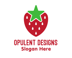 Strawberry Star Fruit logo design