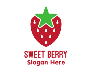 Strawberry Star Fruit logo design