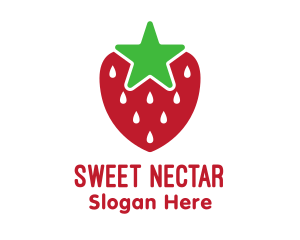 Strawberry Star Fruit logo design