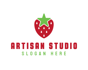 Strawberry Star Fruit logo design