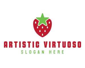 Strawberry Star Fruit logo design