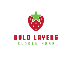 Strawberry Star Fruit logo design