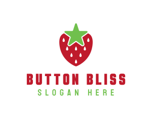 Strawberry Star Fruit logo design