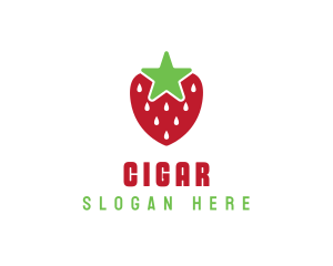 Strawberry Star Fruit logo design