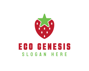 Strawberry Star Fruit logo design