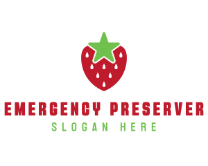 Strawberry Star Fruit logo design