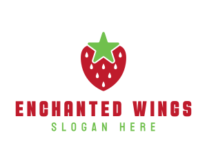 Strawberry Star Fruit logo design