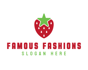 Strawberry Star Fruit logo design