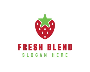 Strawberry Star Fruit logo design