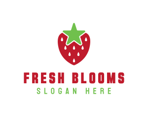 Strawberry Star Fruit logo design