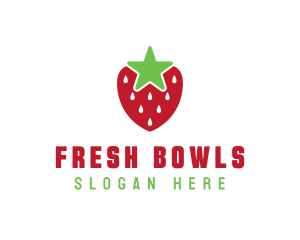 Strawberry Star Fruit logo design