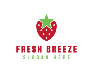 Strawberry Star Fruit logo design