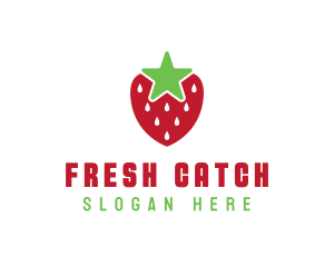 Strawberry Star Fruit logo design