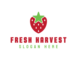 Strawberry Star Fruit logo design