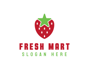 Strawberry Star Fruit logo design