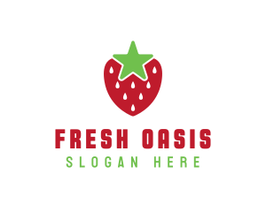 Strawberry Star Fruit logo design