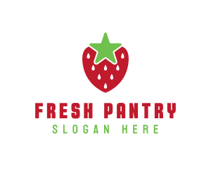 Strawberry Star Fruit logo design